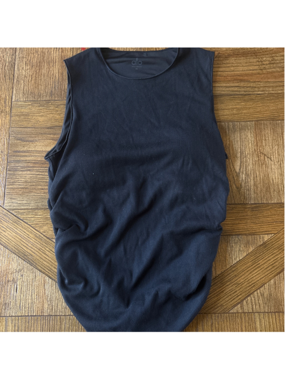 Women's Alo Yoga Ribbed Tank Top Black Size M